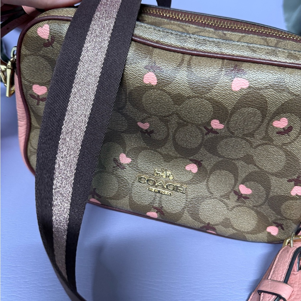 Coach Brown and Pink Women's Bag